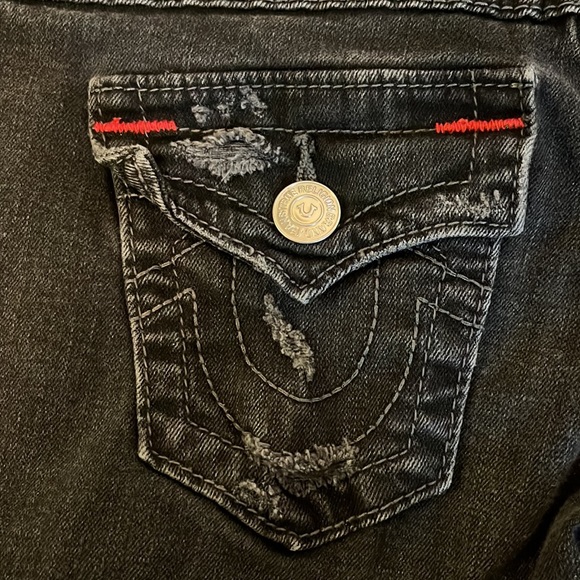 True Religion black denim shorts - Picture 5 of 7